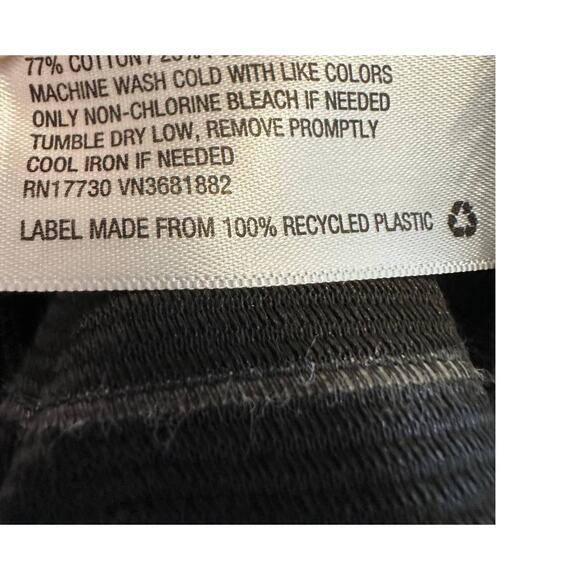 Merona V Neck Large Black White Striped Dress Shift Cotton Poly Blend - Picture 6 of 10